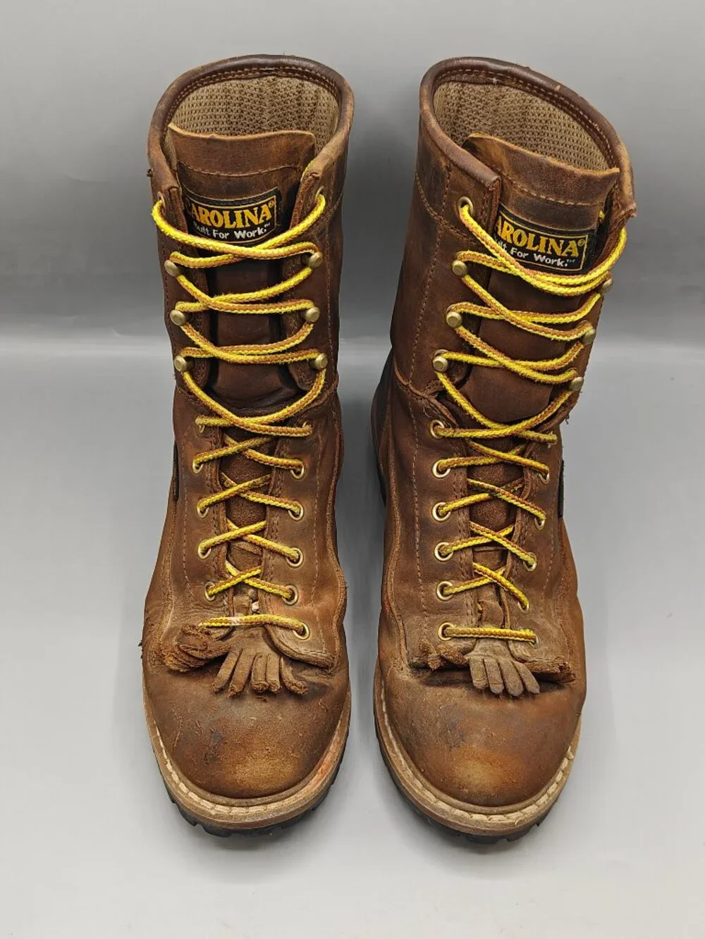 Carolina Elm 8” CA9821 Waterproof Steel Toe Logger Boots Men's Size 9.5 EE